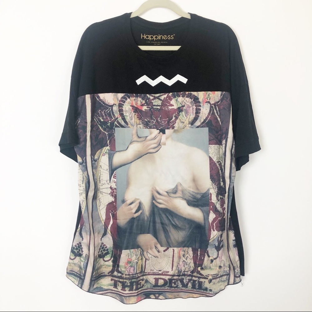 Happiness Andrea Marcaccini Black printed shirt